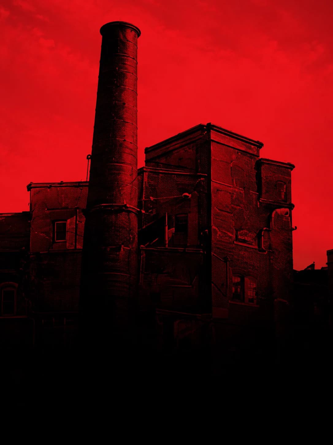 Historic Minneapolis industrial smokestack at dusk